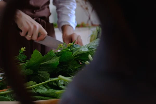 preparing healthy meal